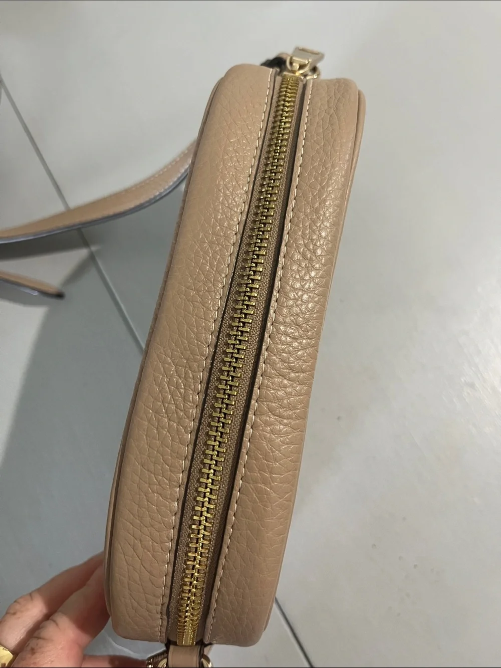 Coach Pebbled Leather Crossbody in Nude Tan - Picture 7 of 11